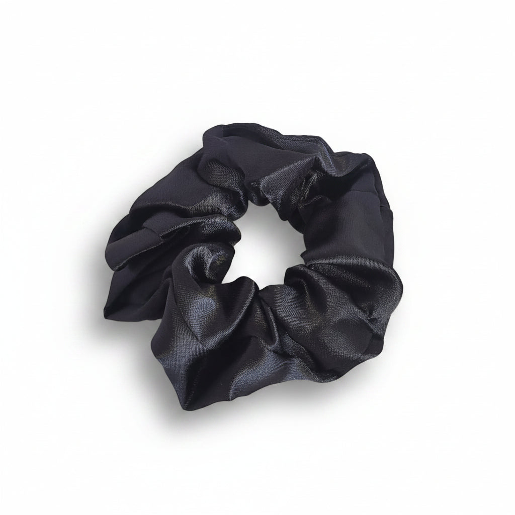 Black Satin Scrunchie